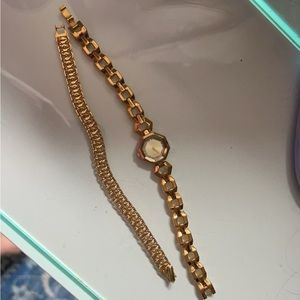 Dainty watch with wristlet